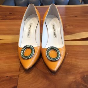 Yellow Manolo Blahniks